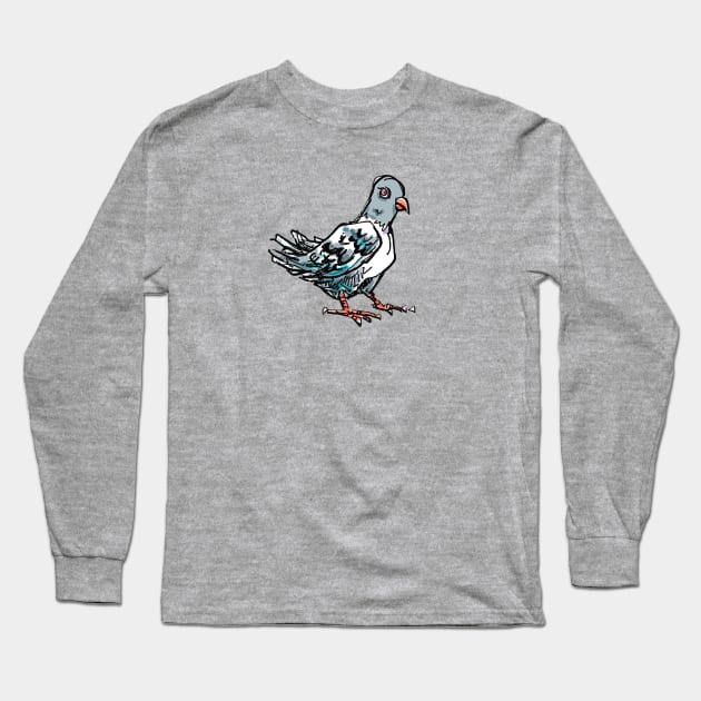 Pigeon Long Sleeve T-Shirt by enoogs